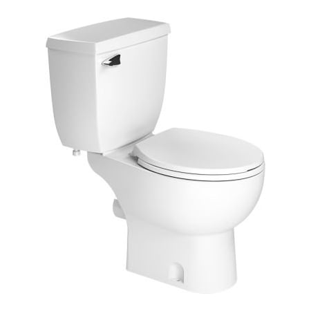 Distribution Point Saniflo Round Bowl Rear Discharge w/Seat, White 83